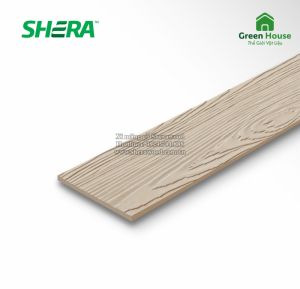 Tấm gõ xi măng Shera Plank Vuông Cạnh - Vân Nổi Teak 150x3000x8